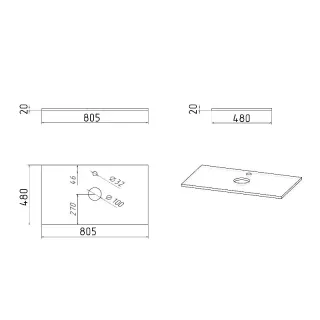 Столешница Grossman Кристалл 508055 искусственный камень цвет белый